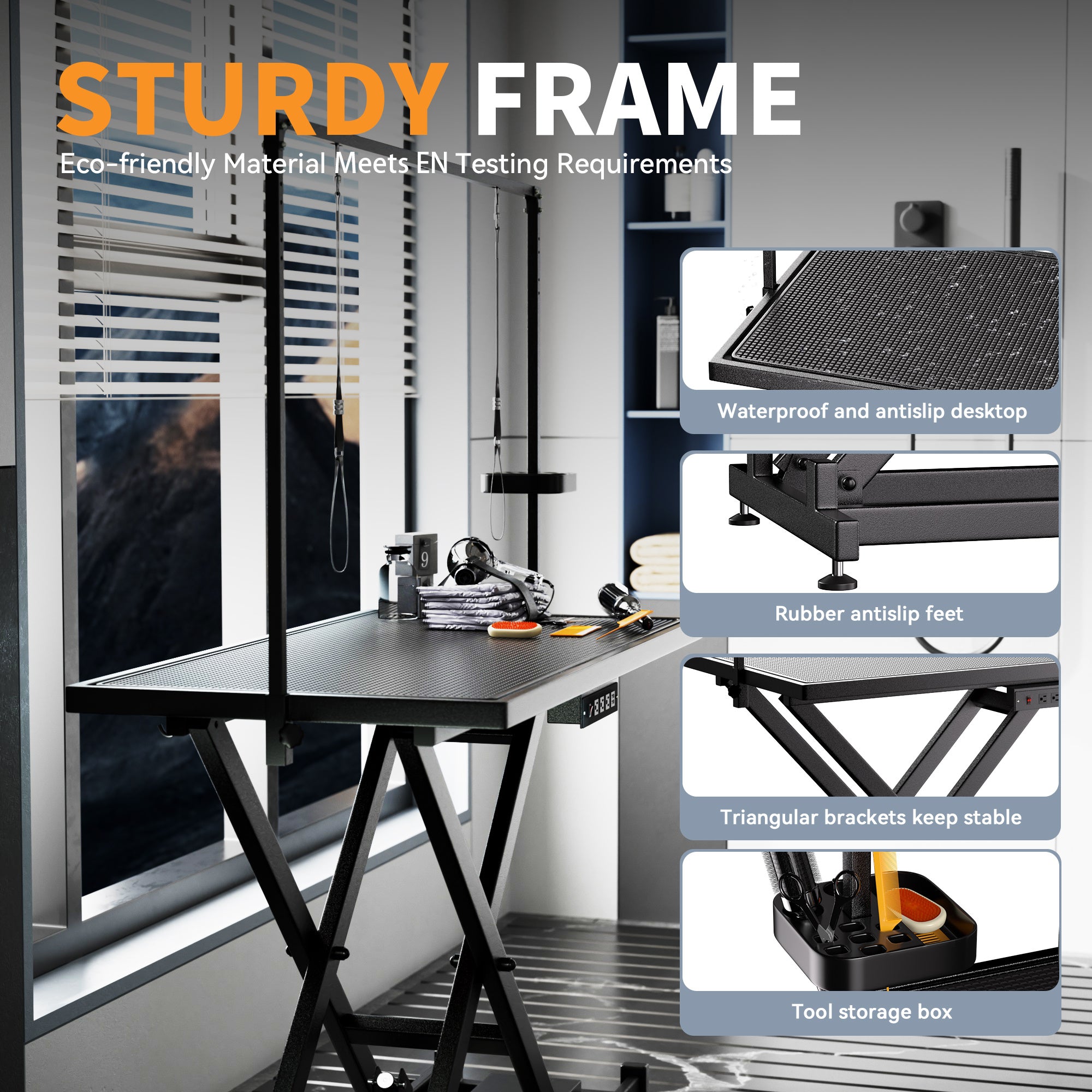 Height Adjustable Pet Grooming Table