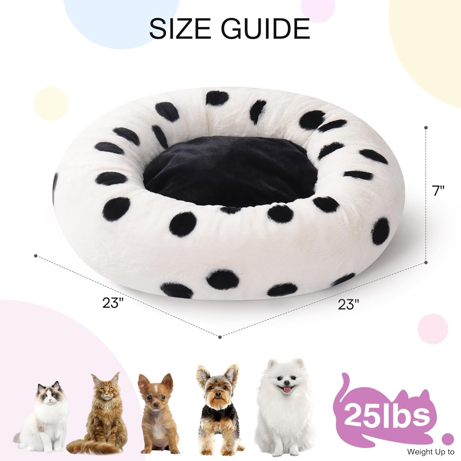 MEWOOFUN Donut Cat Bed For Indoor Cats