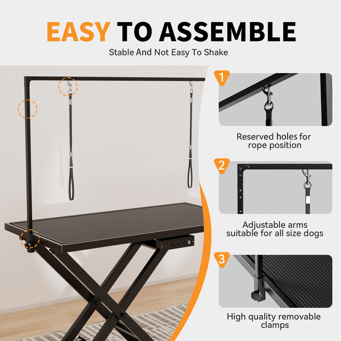 Height Adjustable Pet Grooming Table